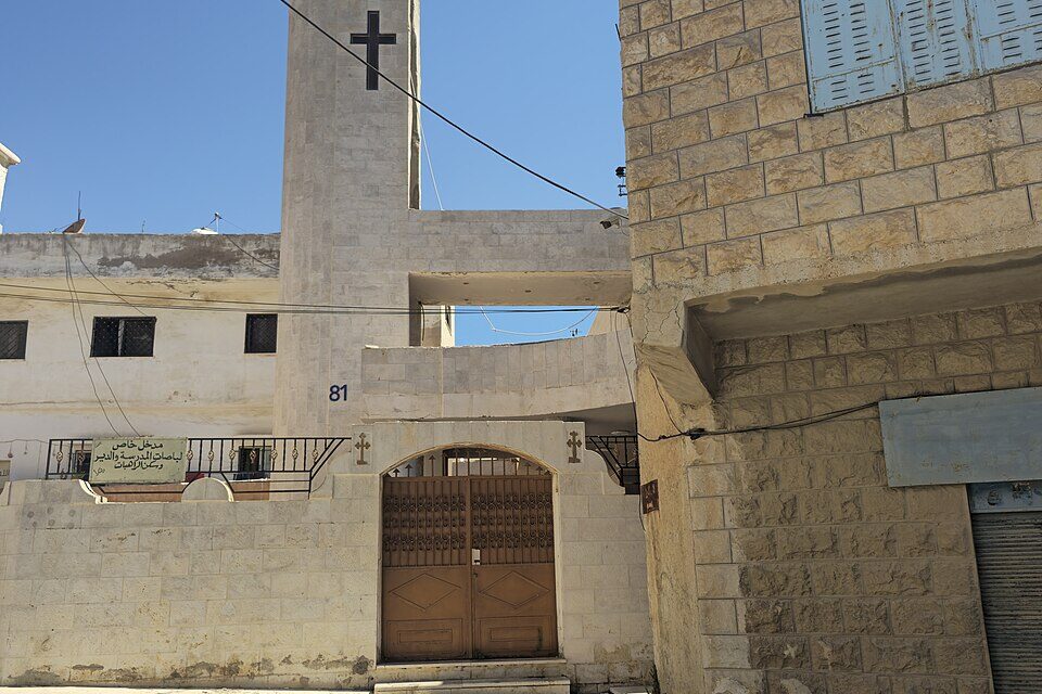 Igreja na cidade de Karak, na Jordânia, usada como imagem de contexto